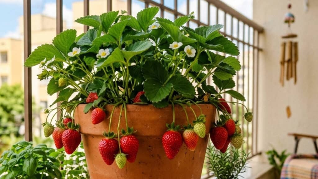 fruta fácil de cultivar em vaso