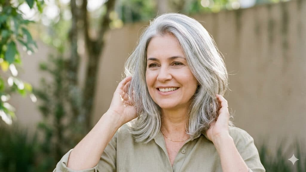 cabelos brancos amarelados