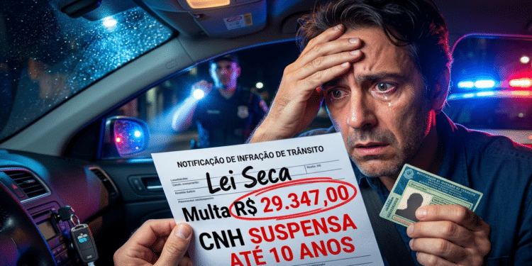 Multa por Lei Seca pode chegar a R$ 30 mil e CNH pode ser suspensa por até 10 anos