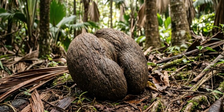 Parece escultura, mas é real: a semente gigante que pode chegar a 50 cm e pesar dezenas de quilos