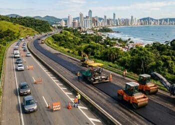 Revitalização da SC-415 avança com R$ 9 milhões investidos em 10 quilômetros estratégicos de São Francisco do Sul