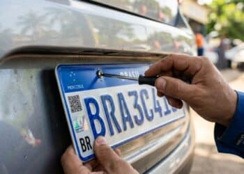 Prazo para a mudança das placas Mercosul no Brasil exige atenção dos motoristas para evitar multa