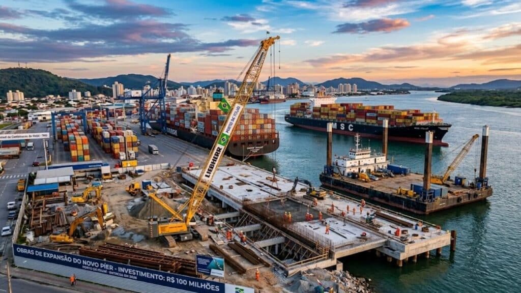 Santa Catarina anuncia megaprojeto de R$ 12,5 milhões no maior porto do estado que promete transformar acesso e reduzir congestionamento de caminhões com 1,4 mil metros de novas pistas