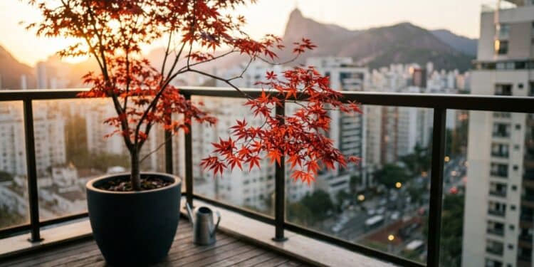 A árvore que muda de cor o ano todo e cresce bem em varandas pequenas sem cansar a decoração