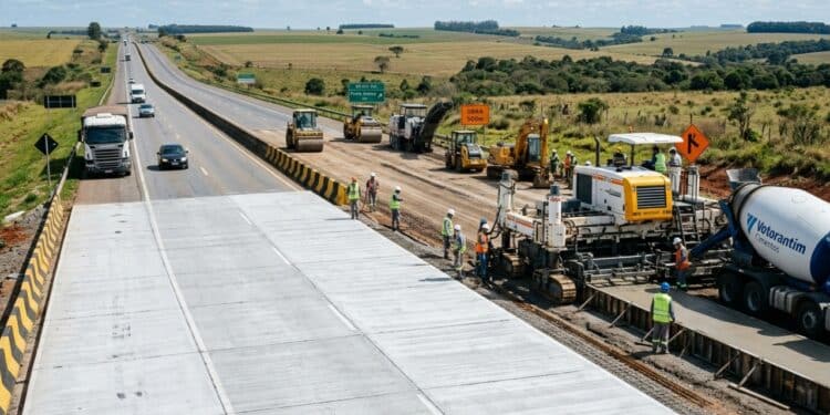 Trecho de 32,71 quilômetros da PR-151 alcança 45,6% com concreto e novas terceiras faixas com R$ 131 milhões investidos