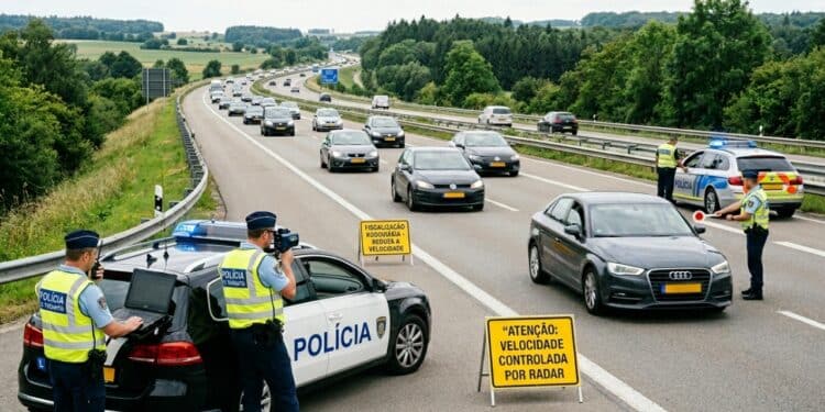 A polícia está flagrando motoristas em alta velocidade a cada dez minutos