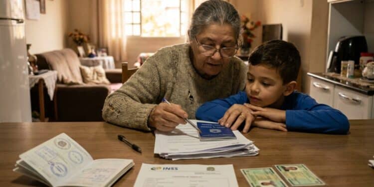 Nova regra libera pensão de R$ 1.518 do INSS em 2026 para menor sob guarda como netos e enteados