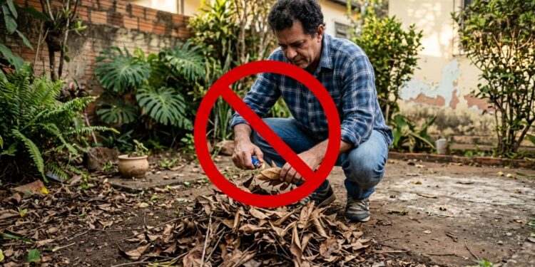 Não queime as folhas secas: elas são um excelente adubo para o seu jardim