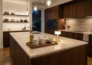 Efeito Restaurante na Cozinha: 3 detalhes que eliminam o caos visual e trazem luxo silencioso