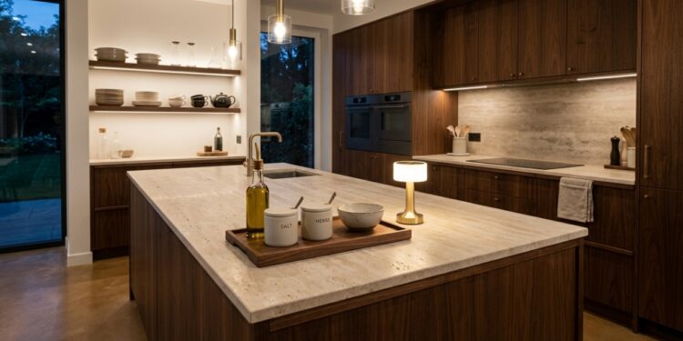 Efeito Restaurante na Cozinha: 3 detalhes que eliminam o caos visual e trazem luxo silencioso