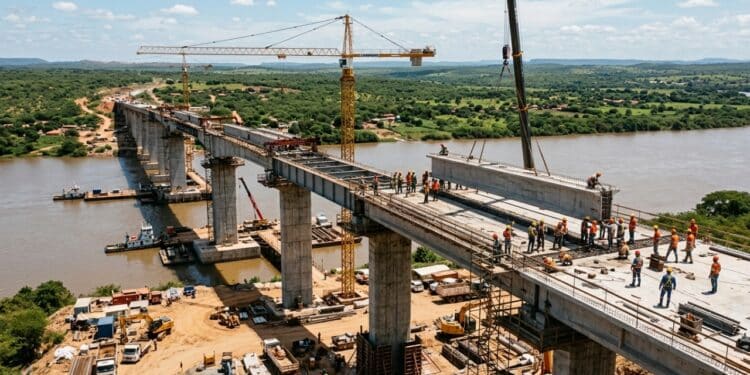 Ponte sobre o Rio Jequitinhonha avança com R$ 120 milhões e 510 metros para reforçar a BR-101/BA
