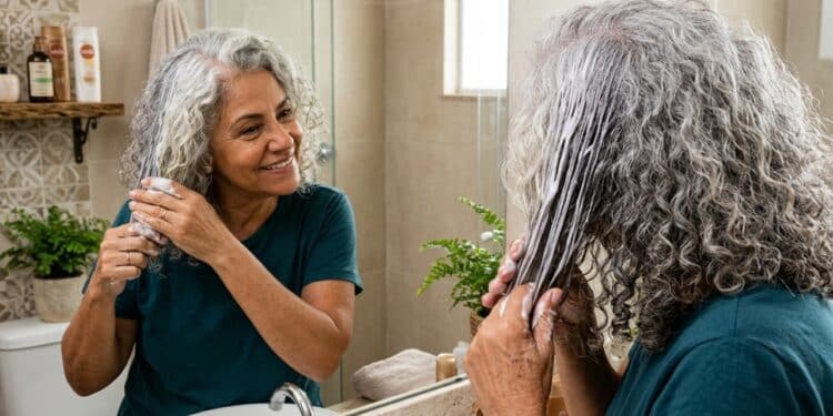 Adeus, tintas e tonalizantes: truque com condicionador cobre até o último fio de cabelos brancos