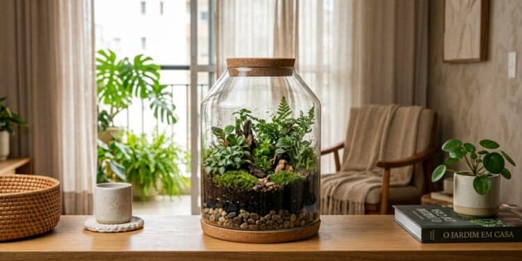 Como montar um terrário bonito, equilibrado e fácil de cuidar mesmo em casas pequenas ou apartamentos