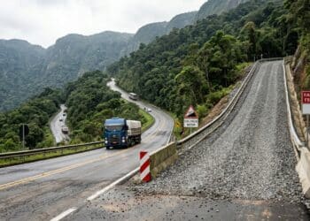 Obra das áreas de escape na Serra Dona Francisca entra em fase decisiva com 75% concluídos
