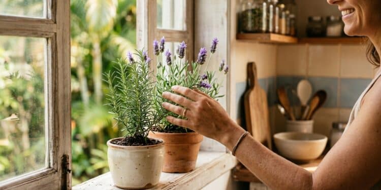 Aromaterapia Viva: como cultivar alecrim e lavanda na janela da cozinha