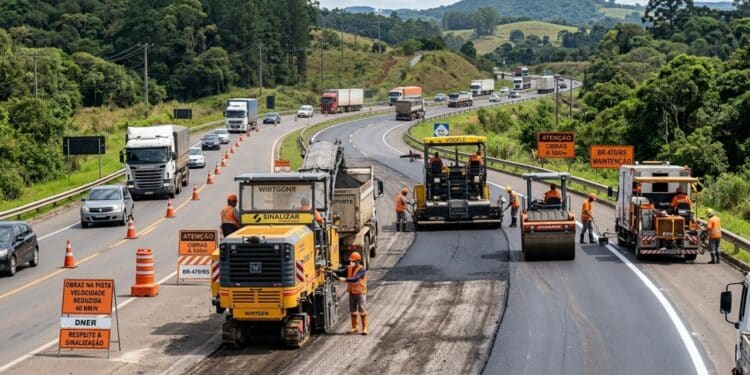 Trechos da BR-470/RS ganham reforço no pavimento e na sinalização em corredor estratégico do RS