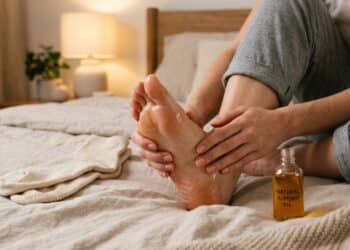 Pés de Seda sem Esforço: o truque do meião com óleo que transforma sua rotina