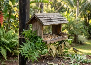 Uso de folhas aromáticas atua como repelente natural contra insetos em comedouros de aves