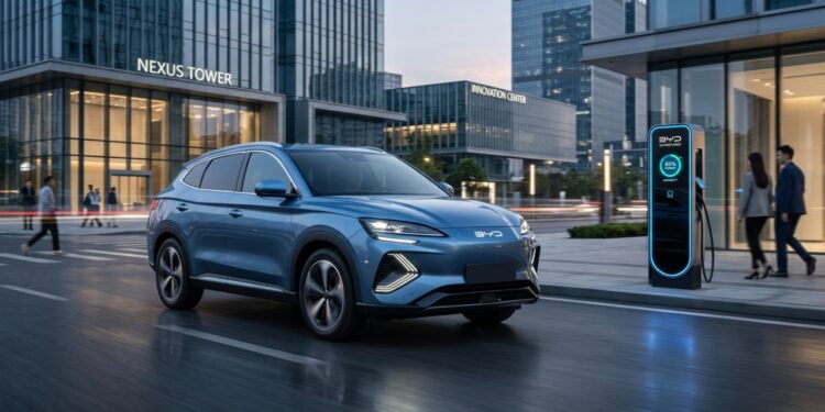 A BYD acaba de apresentar o novo Sealion 05, um SUV disponível em versão 100% elétrica e híbrida plug-in com carregamento em 5 minutos e autonomia de 2100 km