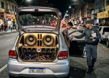 Multa por som automotivo rende 5 pontos na CNH e cobrança de R$ 195 se o áudio vazar para a rua