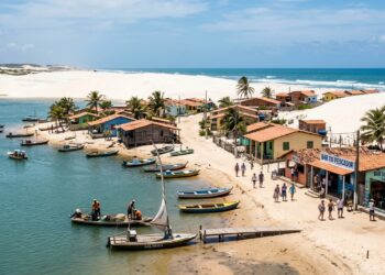 Uma vila de pescadores isolada no Brasil, cercada por dunas de sal e sem acesso por estrada está encantando turistas