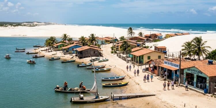 Uma vila de pescadores isolada no Brasil, cercada por dunas de sal e sem acesso por estrada está encantando turistas