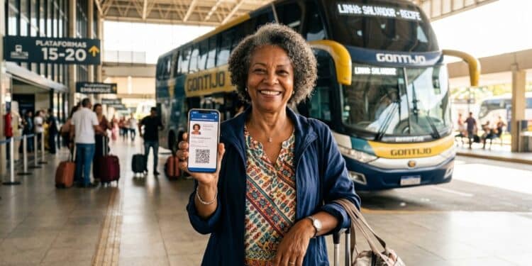 Minha tia de 60 anos chora de alegria ao conseguir viajar de graça para ver a família com o benefício garantido