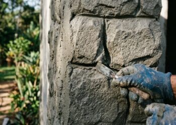 Reboco 3D que imita pedra natural transforma as paredes e custa pouco para fazer em casa