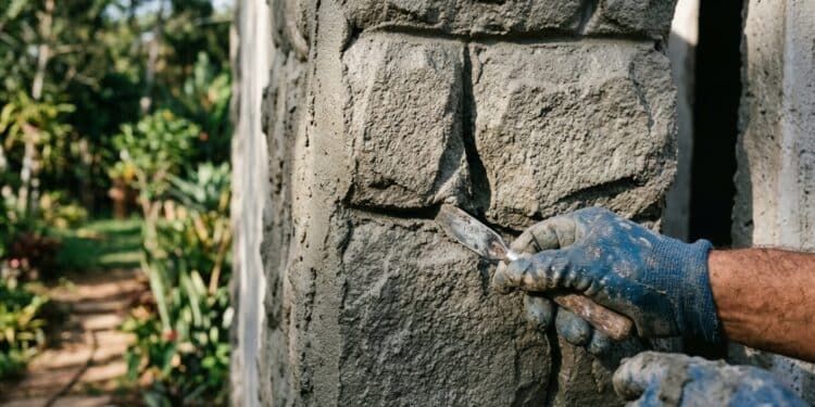 Reboco 3D que imita pedra natural transforma as paredes e custa pouco para fazer em casa