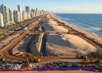 Megaora na Praia Central de Balneário Piçarras deve ser concluída na sexta-feira (10), prometendo combate a alagamentos na região