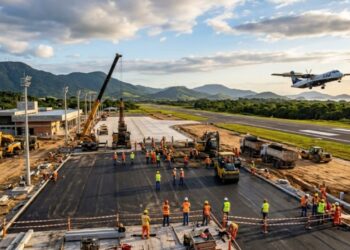 Reabertura de aeroporto estratégico em SC avança com obras de R$ 8,3 milhões já com 35% de conclusão para melhorar as condições de segurança e mobilidade aérea na região