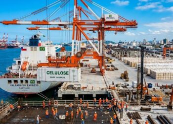 Megainvestimento chileno de R$ 2 bilhões impulsiona obras no maior porto da América Latina no Brasil com construção de novo terminal para movimentar 3,55 milhões de toneladas de celulose