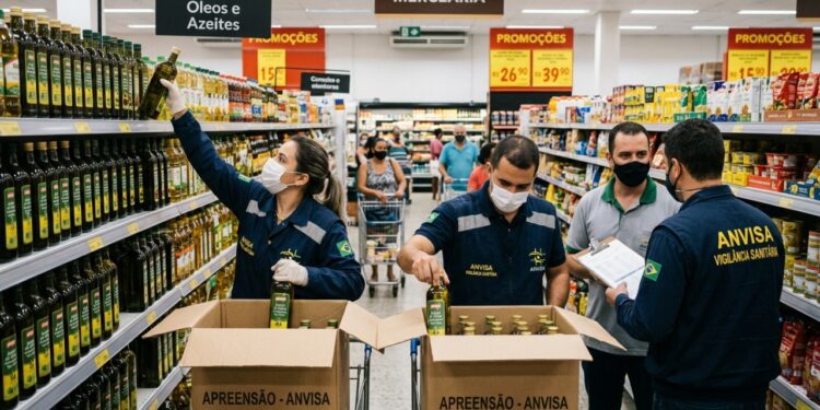 Fiscalização sanitária identifica irregularidades e suspende comércio de azeite conhecido