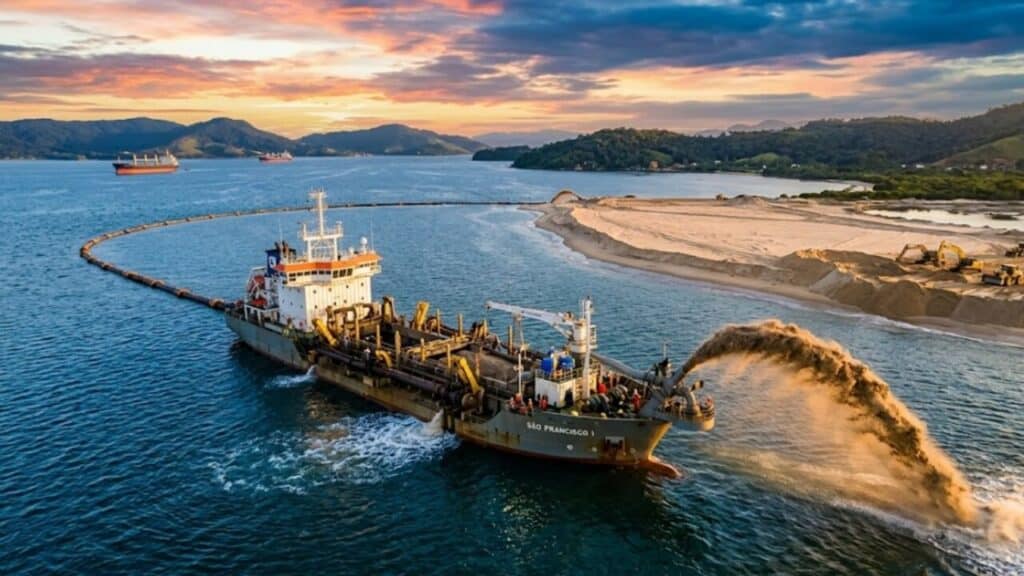 Megaprojeto de R$ 436,6 milhões no maior porto de Santa Catarina transforma areia do fundo do mar em inovação e conquista prêmio internacional inédito