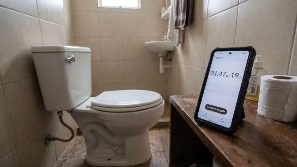 Um estudo científico determinou o impacto que o uso do celular no banheiro pode ter sobre o nosso corpo