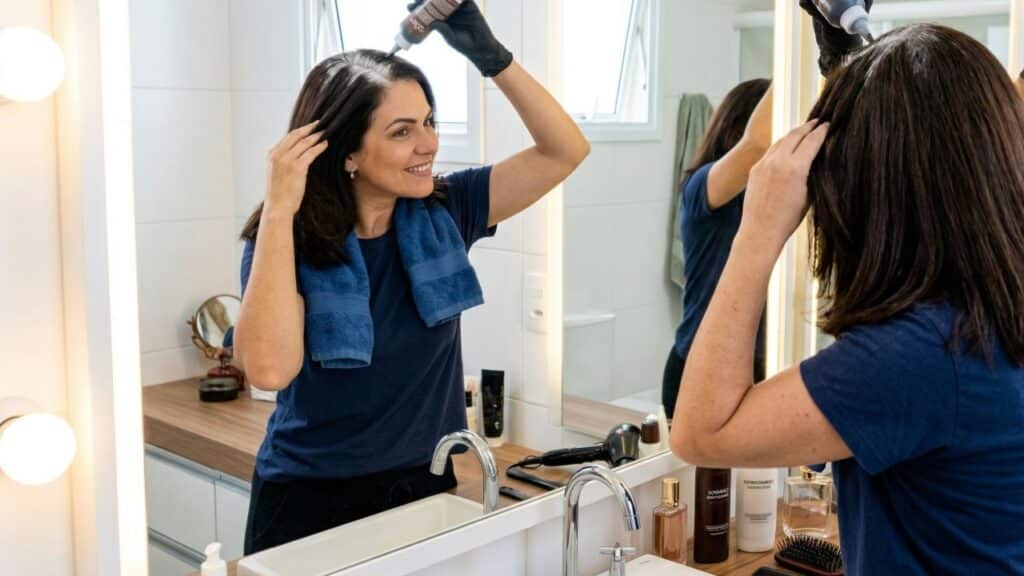 Adeus, cabelos brancos: shampoo tonalizante ganha destaque por cobrir a raiz toda em casa