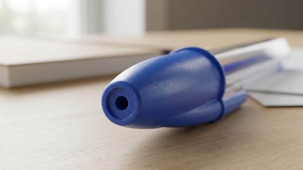 Nem só estética, nem só acaso: o furo na tampa da caneta tem uma função que ainda surpreende muita gente