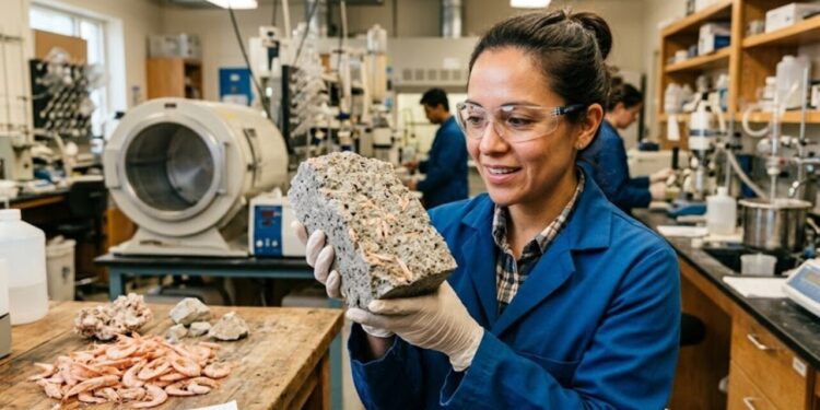 Tecnologia inovadora transforma resíduo de casca de camarão em 'concreto limpo' mais forte, antibacteriano e até 67% mais resistente para construções