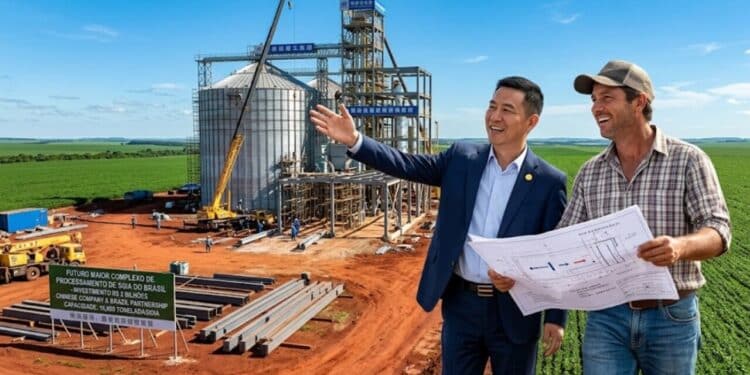 Maior complexo de soja do Brasil será construído em Mato Grosso com investimento de R$ 2 bilhões de empresa gigante chinesa e expansão deve elevar o processamento para 10 mil toneladas diárias