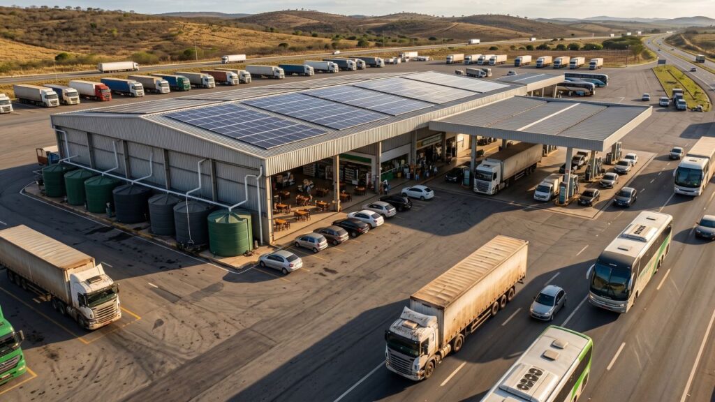 Maior posto de gasolina do Brasil opera 32 bombas e mantém hotel de 84 quartos em área de 200 mil metros quadrados