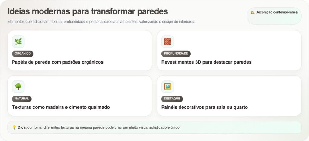 Adeus às paredes brancas: 5 ideias de decoração para sua casa que serão tendência em 2026
