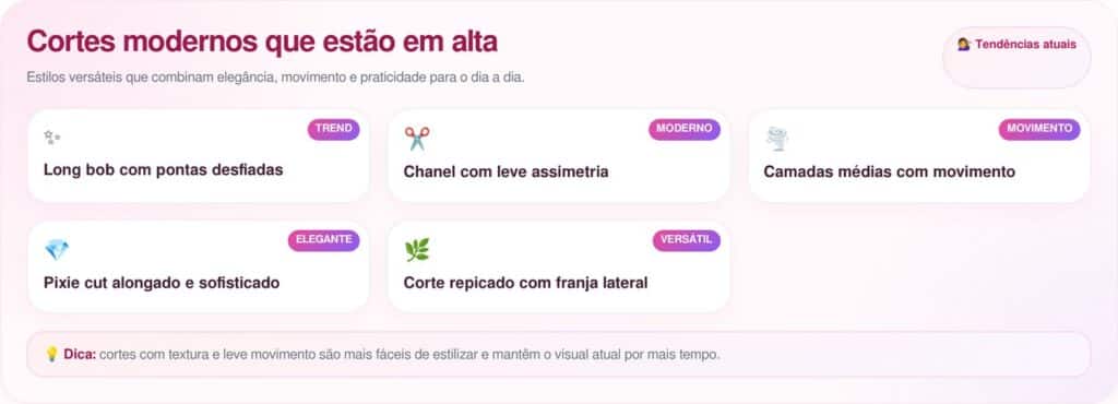 Foi revelado o top 5 cortes de cabelo perfeitos para mulheres com mais de 35 anos que querem parecer mais novas