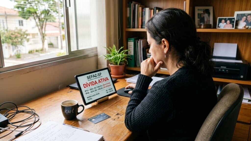 Verificando as dívidas em aberto no sistema da SEFAZ