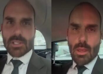 Eduardo Bolsonaro reage após medida do STF sobre vídeo na CPAC e afirma: "Quero que Moraes me intime"