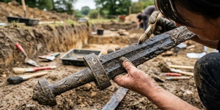 Gravuras em espada celta de 2.300 anos encontrada na França revelam a história assustadora sobre guerreiros misteriosos
