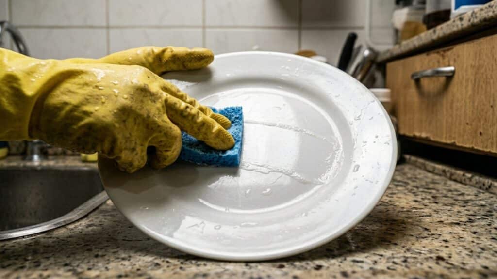 Deixar a esponja dentro da pia contamina louças e oferece risco à saúde