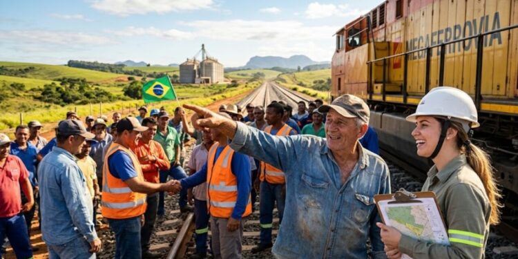 Projeto ambicioso para megaferrovia de 575 km promete transformar 24 cidades com investimento de R$ 6,6 bilhões e melhorar o escoamento de grãos, minérios e fertilizantes no Sudeste
