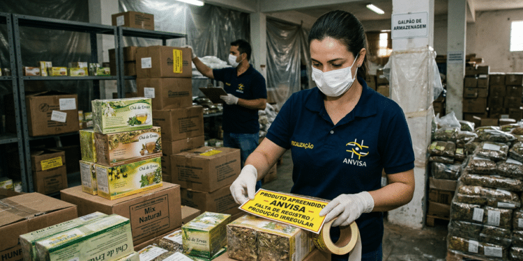 Chá produzido em local irregular é apreendido após determinação da Anvisa