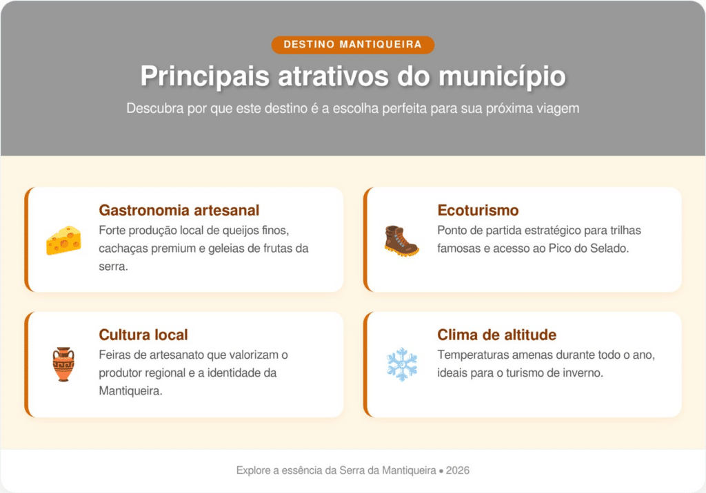 Principais atrativos do município