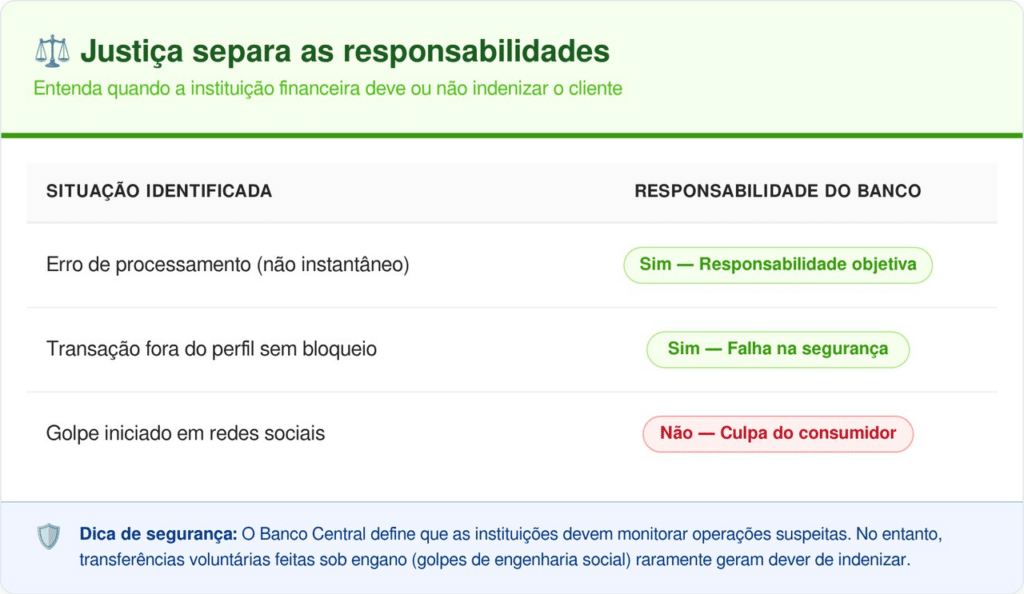 Confira como a Justiça vê cada situação